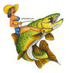 Fish Cowgirl Stickers